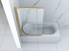MAMPARA DE BAÑO SPENCER DE 2 HOJAS 85X150 DESLIZANTE DORADO CEPILLADO