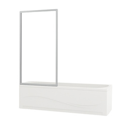 MAMPARA DE BAÑO VESTON DE 1 HOJA 80X150 FIJA CROMO