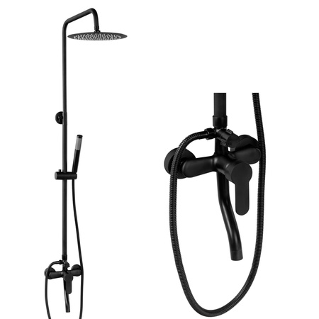 CONJUNTO DE DUCHA EXTERIOR VALERIA S-1200B NEGRO