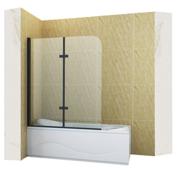 BIOMBO DE BAÑERA MARION DE 2 HOJAS 80X140 MÓVIL NEGRO