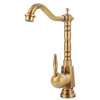 GRIFO DE LAVABO ESTELA ALTO GIRATORIO ORO VIEJO S-1087 RETRO