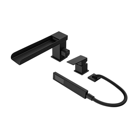 GRIFO DE BAÑERA DE 3 AGUJEROS S-1218B NEGRO