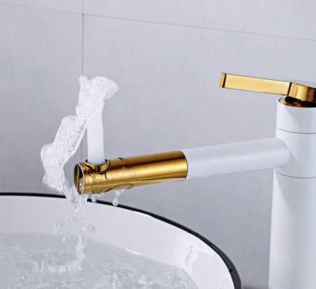 GRIFO DE LAVABO GIO ALTO GIRATORIO S-1084WG BLANCO