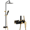CONJUNTO DE DUCHA GIO EXTERIOR S-1157 NEGRO / DORADO