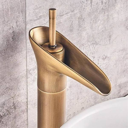 GRIFO DE LAVABO ELIANA ALTO RETRO S-1152V ORO VIEJO