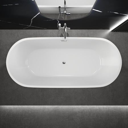 BAÑERA EXENTA EMILY ACRÍLICA 160×75×58 BLANCA