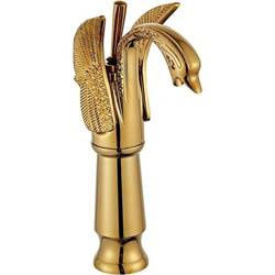 GRIFO DE LAVABO SWENNA ALTO RETRO S-1178G DORADO