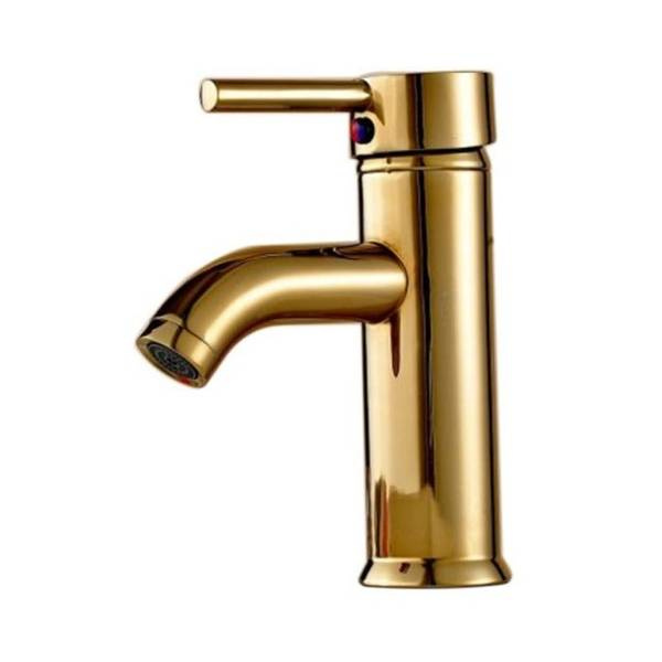 GRIFO DE LAVABO SENTINI DE PIE BAJO S-2003G DORADO