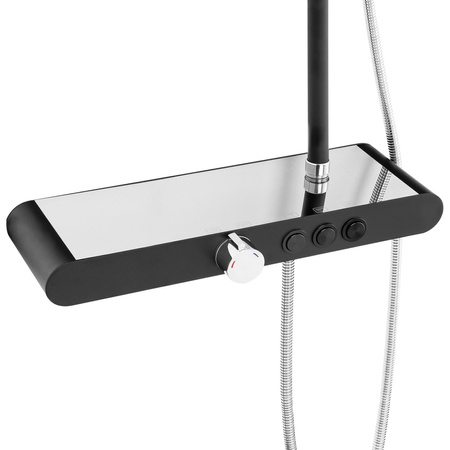 CONJUNTO DE DUCHA EXTERIOR ELENA S-1207BC NEGRO/CROMO
