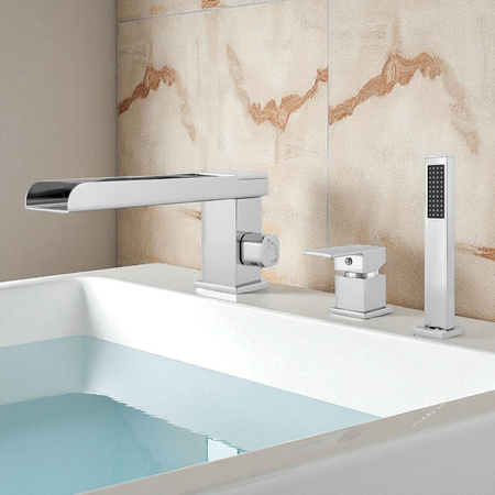 GRIFO DE BAÑERA DE 3 AGUJEROS S-1218 CROMO