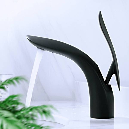 GRIFO DE LAVABO NEILA DE PIE BAJO S-1073B NEGRO