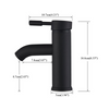 GRIFO DE LAVABO SENTINI DE MESA BAJO S-2003B NEGRO