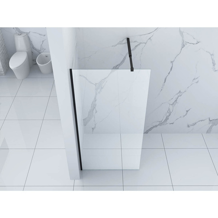 MAMPARA DE DUCHA WALK-IN 70x200 TRANSPARENTE NEGRA