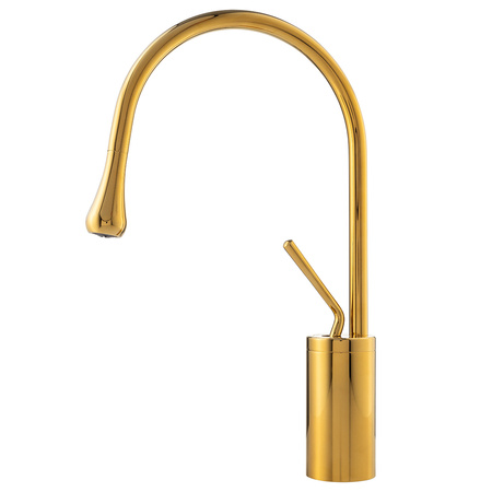 GRIFO DE LAVABO LUCA DE PIE GIRATORIO S-1192G DORADO