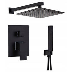 CONJUNTO DE DUCHA EMPOTRADA BASILIO S-1103B NEGRO