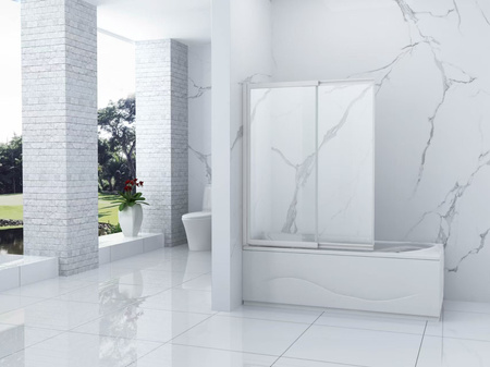 Mampara de baño SPENCER de 2 hojas 120x150 corredera blanca