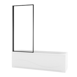 MAMPARA DE BAÑO VESTON DE 1 HOJA 60X150 FIJA NEGRA