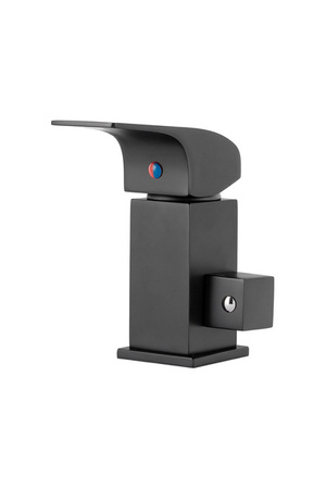 GRIFO DE BAÑERA DE 3 AGUJEROS CASCADE DE MONTAJE EN BORDE S-1169B NEGRO