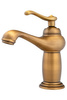 GRIFO DE LAVABO LORENZA DE PIE BAJO RETRO S-1155V ORO VIEJO