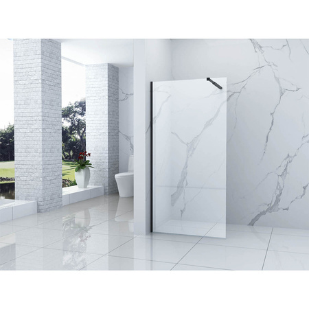 MAMPARA DE DUCHA WALK-IN 60x200 TRANSPARENTE NEGRA
