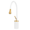 GRIFO DE LAVABO LUCA DE SOBREMESA GIRATORIO S-1192WG BLANCO/ORO