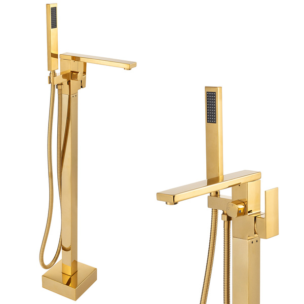 GRIFO DE BAÑERA INDEPENDIENTE CUBO S-1082G DORADO