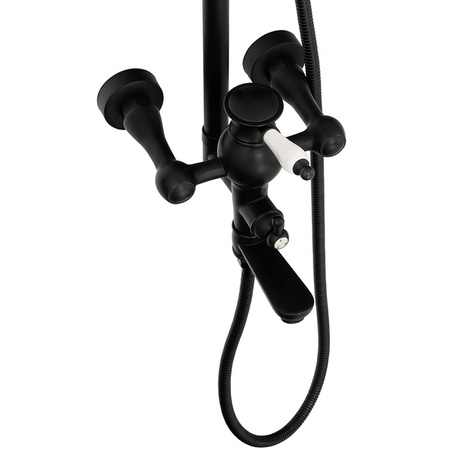 CONJUNTO DE DUCHA RETRO VERONA EXTERIOR S-1186B NEGRO