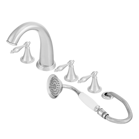 GRIFO DE BAÑERA RETRO DE 5 AGUJEROS S-1214 CROMO