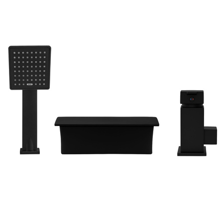 Grifo de bañera CASCADE S-1006B V3 de 3 agujeros negro