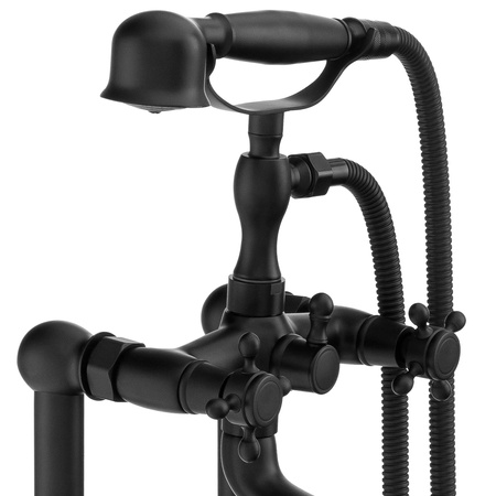 Grifo de bañera independiente retro Camilla S-1071B negro