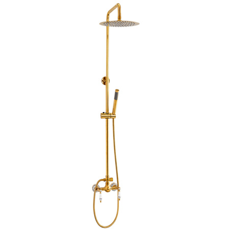 CONJUNTO DE DUCHA EXTERIOR RETRO PALOMA S-1198V ORO ANTIGUO