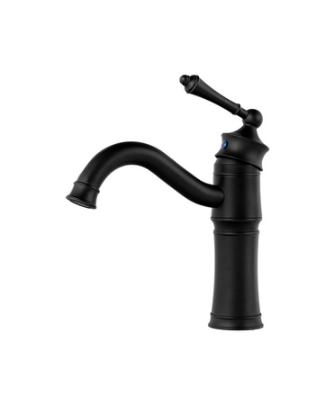 GRIFO DE LAVABO ADELITA BAJO DE PIE RETRO S-1089B NEGRO