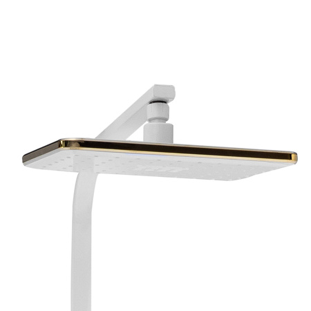 CONJUNTO DE DUCHA EXTERIOR CUBO S-1067WG BLANCO/ORO