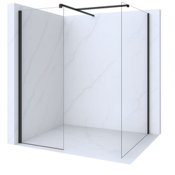 MAMPARA DE DUCHA PALMER WALK-IN DOUBLE DE 2 PARTES 90x200 110x200 TRANSPARENTE NEGRA