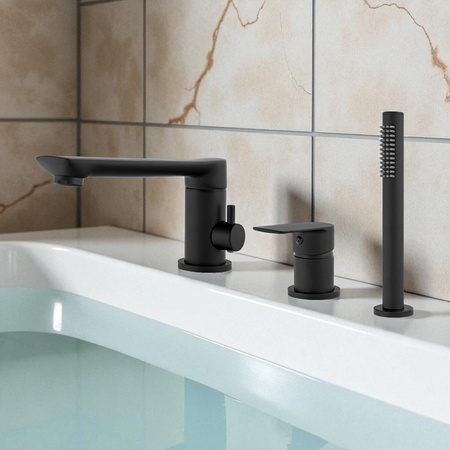 GRIFO DE BAÑERA DE 3 AGUJEROS S-1217B NEGRO