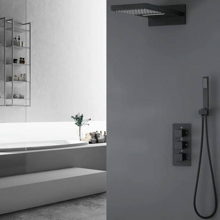 CONJUNTO DE DUCHA ENZO EMPOTRADO S-1159B NEGRO