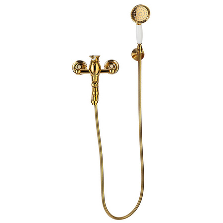 GRIFO DE BAÑERA VERONA DE PARED RETRO S-1185G DORADO