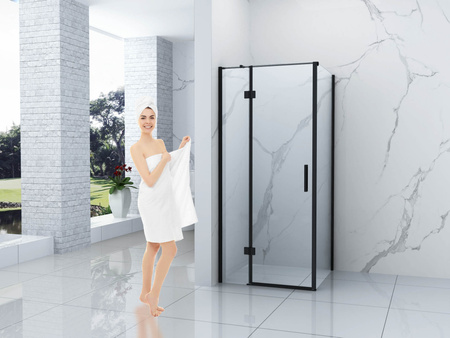 CABINA DE DUCHA WILSON CUADRADA TRANSPARENTE - 90X90X190 NEGRO