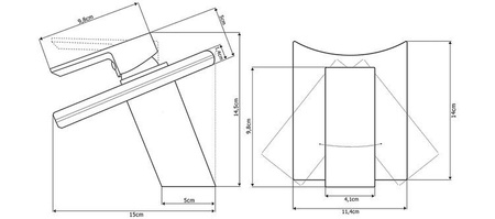 GRIFO DE LAVABO DE VIDRIO LUNA DE PIE BAJO S-1002 CROMADO