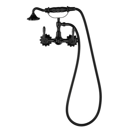 Grifo de bañera Isabella de ducha mural retro S-1183B negro