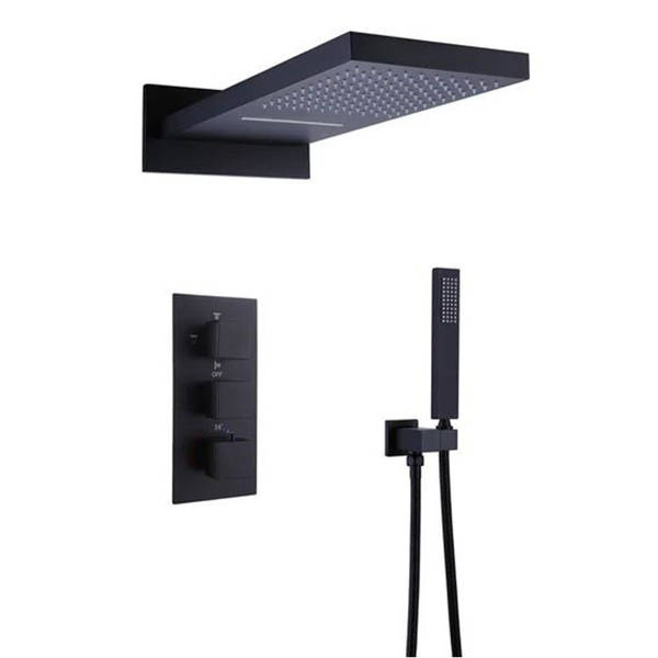 CONJUNTO DE DUCHA ENZO EMPOTRADO S-1159B NEGRO