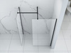 MAMPARA DE DUCHA PALMER WALK-IN DOBLE DE 2 PARTES 90x200 120x200 TRANSPARENTE NEGRA
