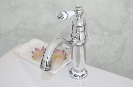 GRIFO DE LAVABO PALOMA DE PIE RETRO S-1109 CROMO