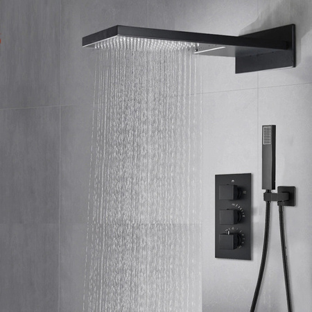 CONJUNTO DE DUCHA ENZO EMPOTRADO S-1159B NEGRO