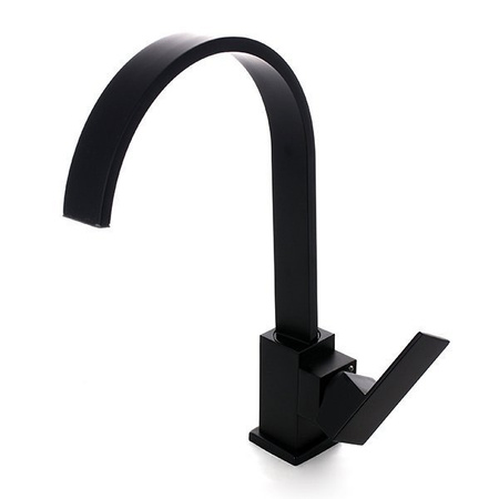 GRIFO DE LAVABO PURO ALTO GIRATORIO S-1004B NEGRO