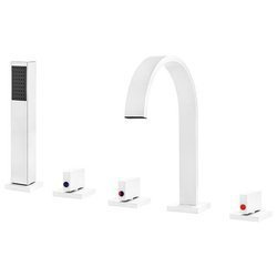 GRIFO DE BAÑERA PURO DE 5 AGUJEROS S-1061W BLANCO