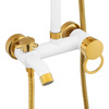 CONJUNTO DE DUCHA SENTINI SUPERFICIAL S-1191WG BLANCO/DORADO