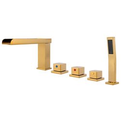 GRIFO DE BAÑERA DE 5 AGUJEROS S-1213G DORADO