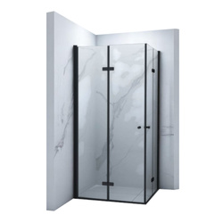 CABINA DE DUCHA BAXLER CUADRADA TRANSPARENTE - 100X100X190 NEGRA