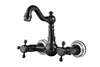 GRIFO DE LAVABO DE PARED ESTELA RETRO S-1153B NEGRO